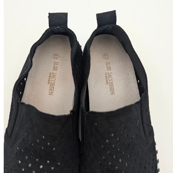 Ilse Jacobsen Hornbæk Tulip Women's Platform Slip-On Shoes Black Size US7 EU37 - Picture 4 of 10